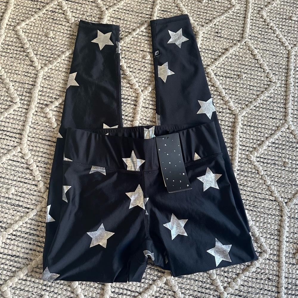 Terez Foil (silver) star print leggings